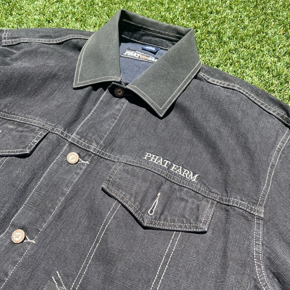 VTG 00’s / Y2K Phat Farm Denim Mens Jacket - Picture 6 of 7